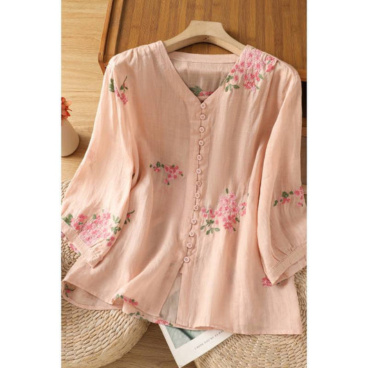 Pure Cotton Top With Elegance Embroidered Top