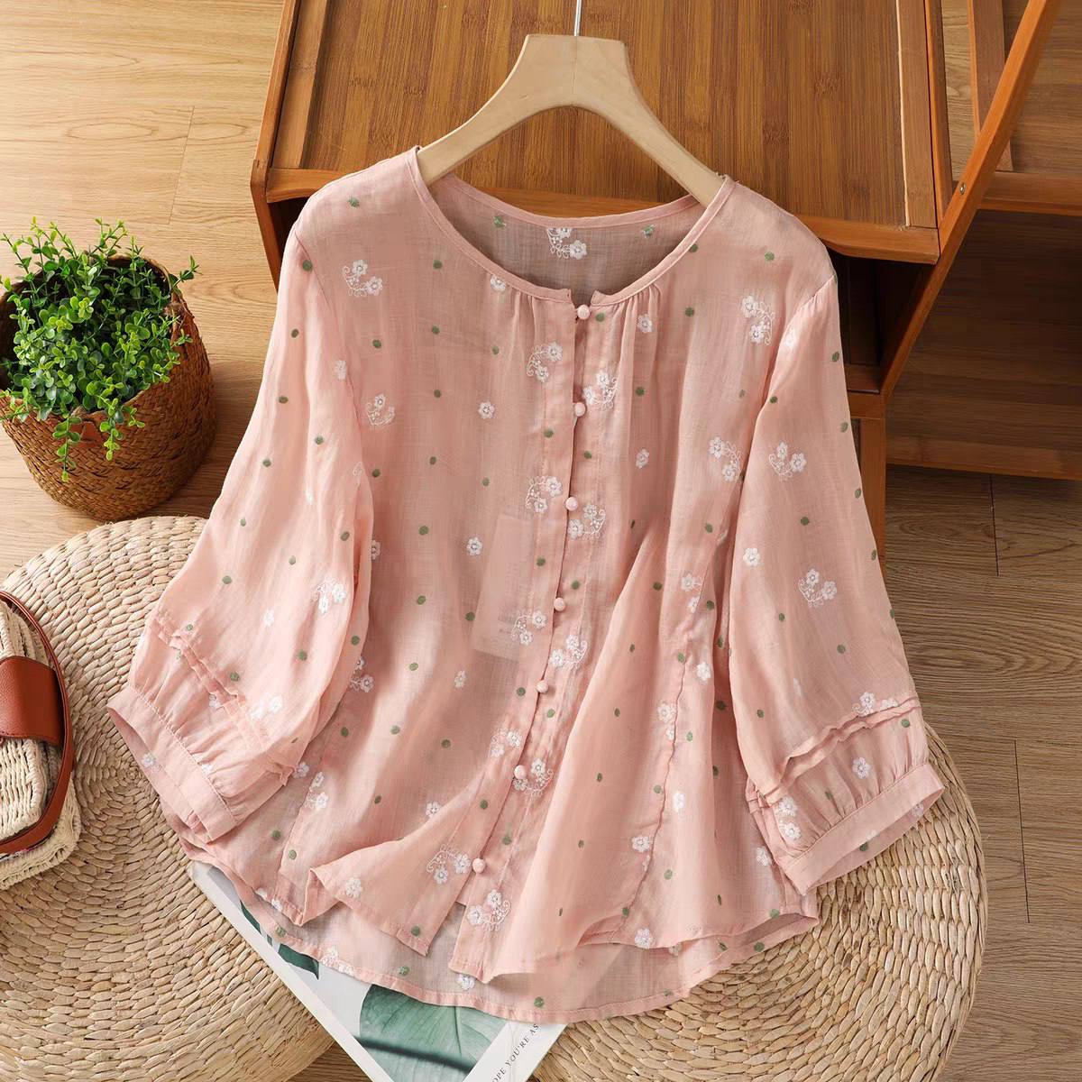 Soft Bloom Cotton Top – Elegant Everyday Comfort