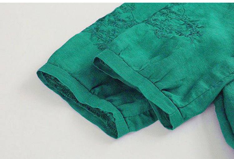 Boho Chic Embroidered Linen Top