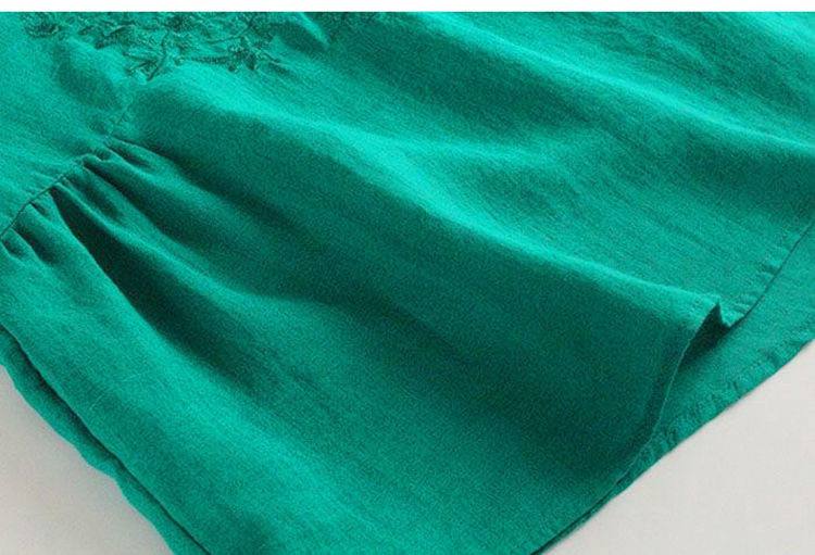 Boho Chic Embroidered Linen Top