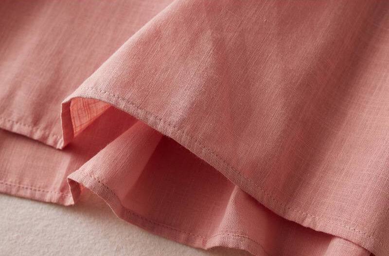 Floral Print Casual Cottton Linen Top