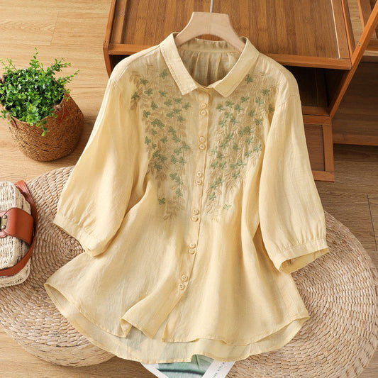 Embroidered Floral Breeze Top