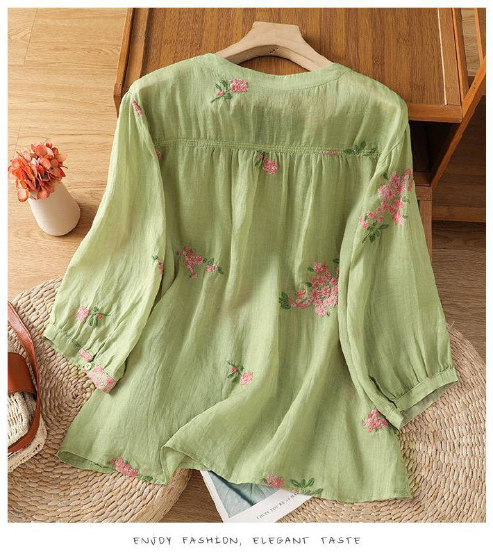 Pure Cotton Top With  Elegance Embroidered Top