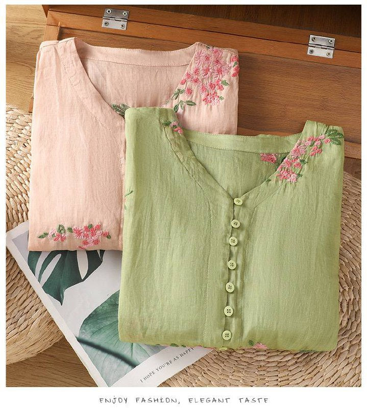 Pure Cotton Top With  Elegance Embroidered Top