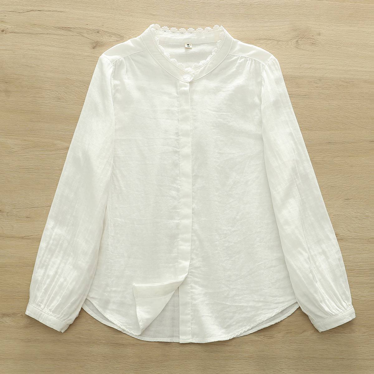 Pure Cotton  Shirt With Beautiful Lace Work