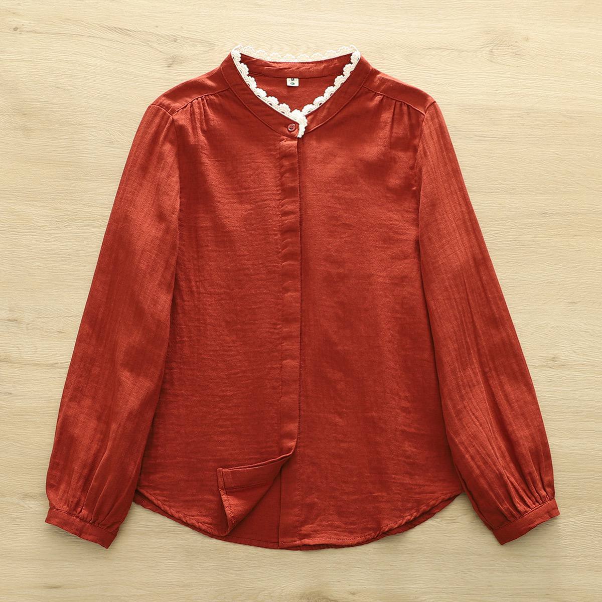 Pure Cotton  Shirt With Beautiful Lace Work