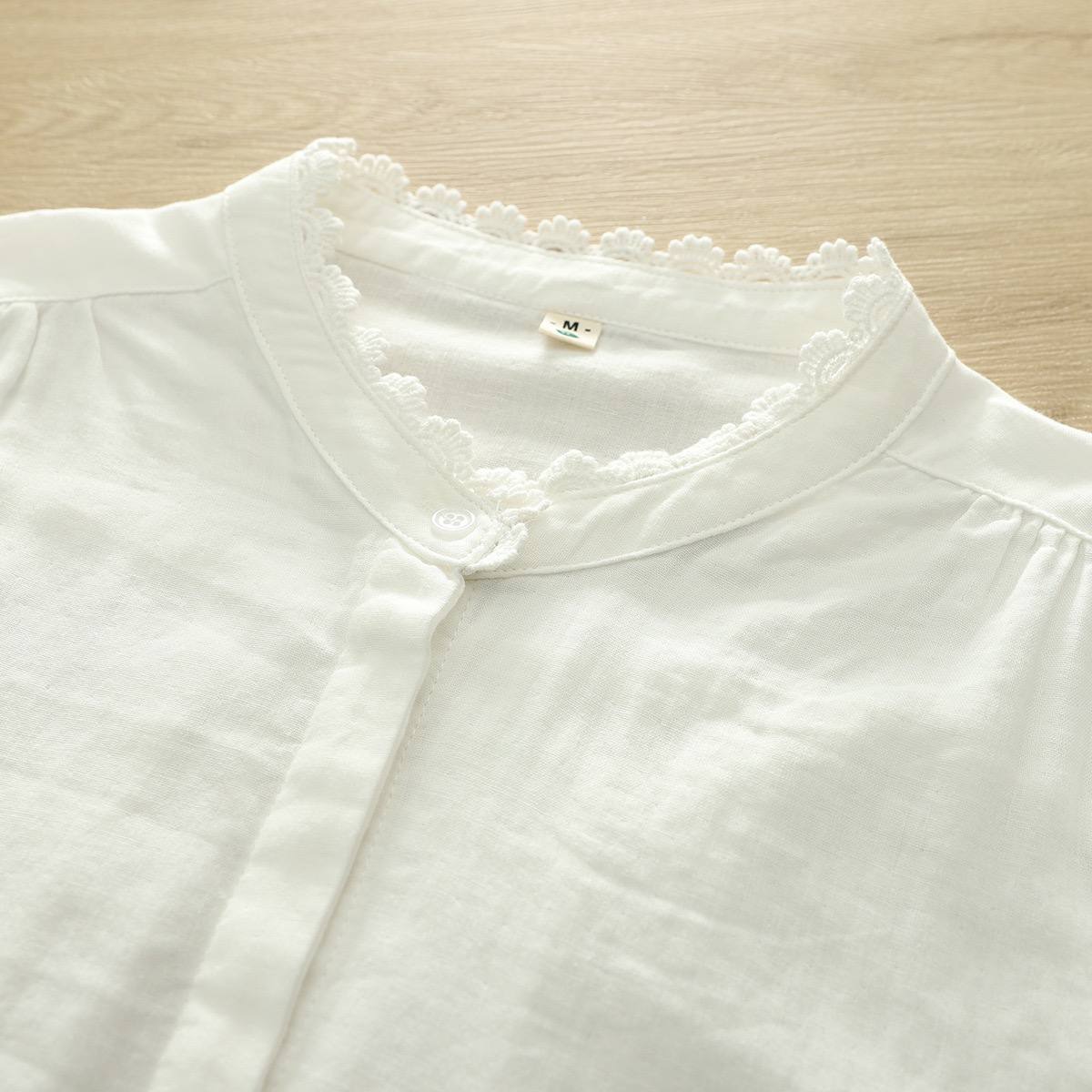 Pure Cotton  Shirt With Beautiful Lace Work